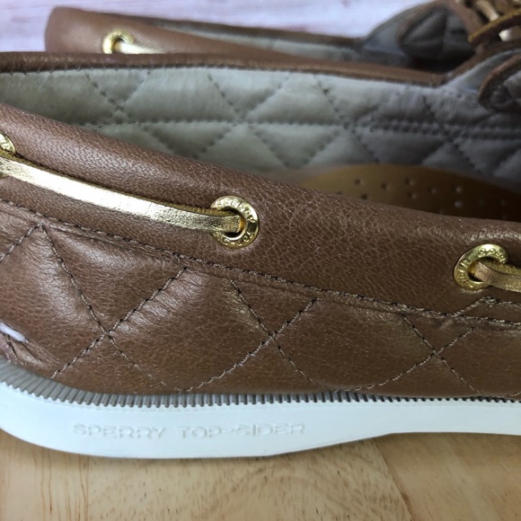 Sperry Top Sider Slip On Diamond Pattern Loafers - Picture 5 of 13